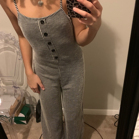 Caution To The Wind Pants & Jumpsuits Horizontal Striped Jumpsuit Poshmark